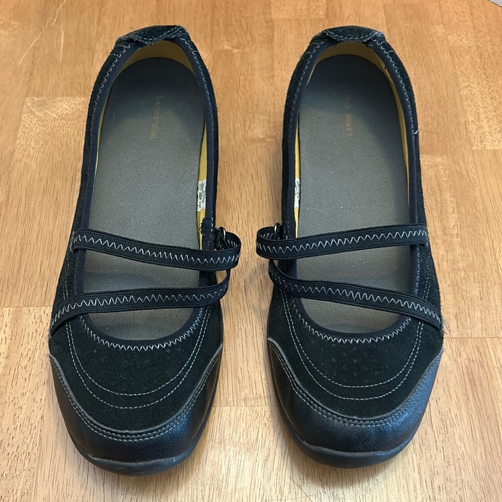 Lands’ End Maryjane flats shoes black size 10